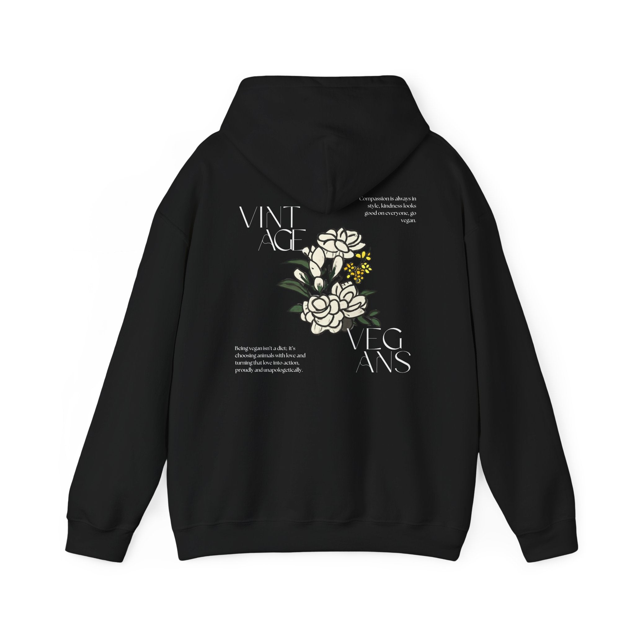 Vintage Vegans Flower - Hoodie