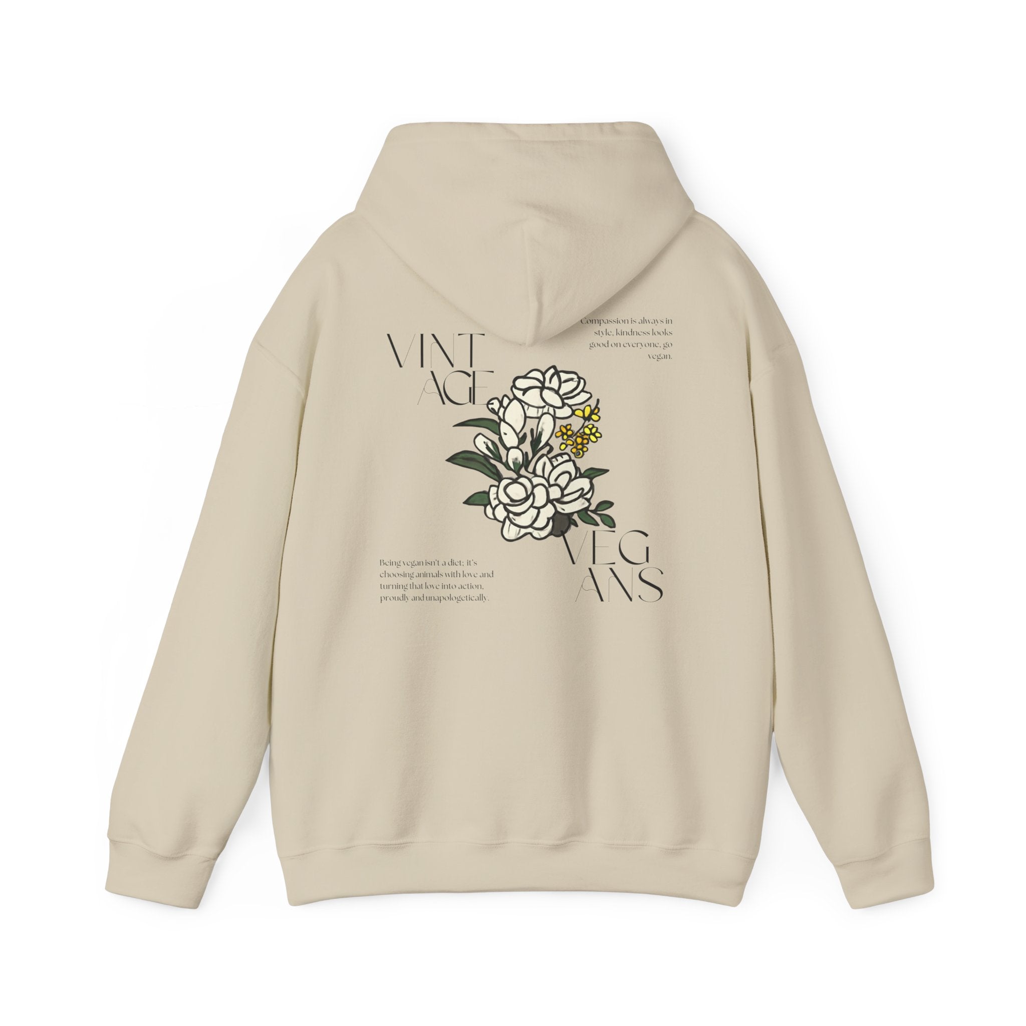 Vintage Vegans Flower - Hoodie