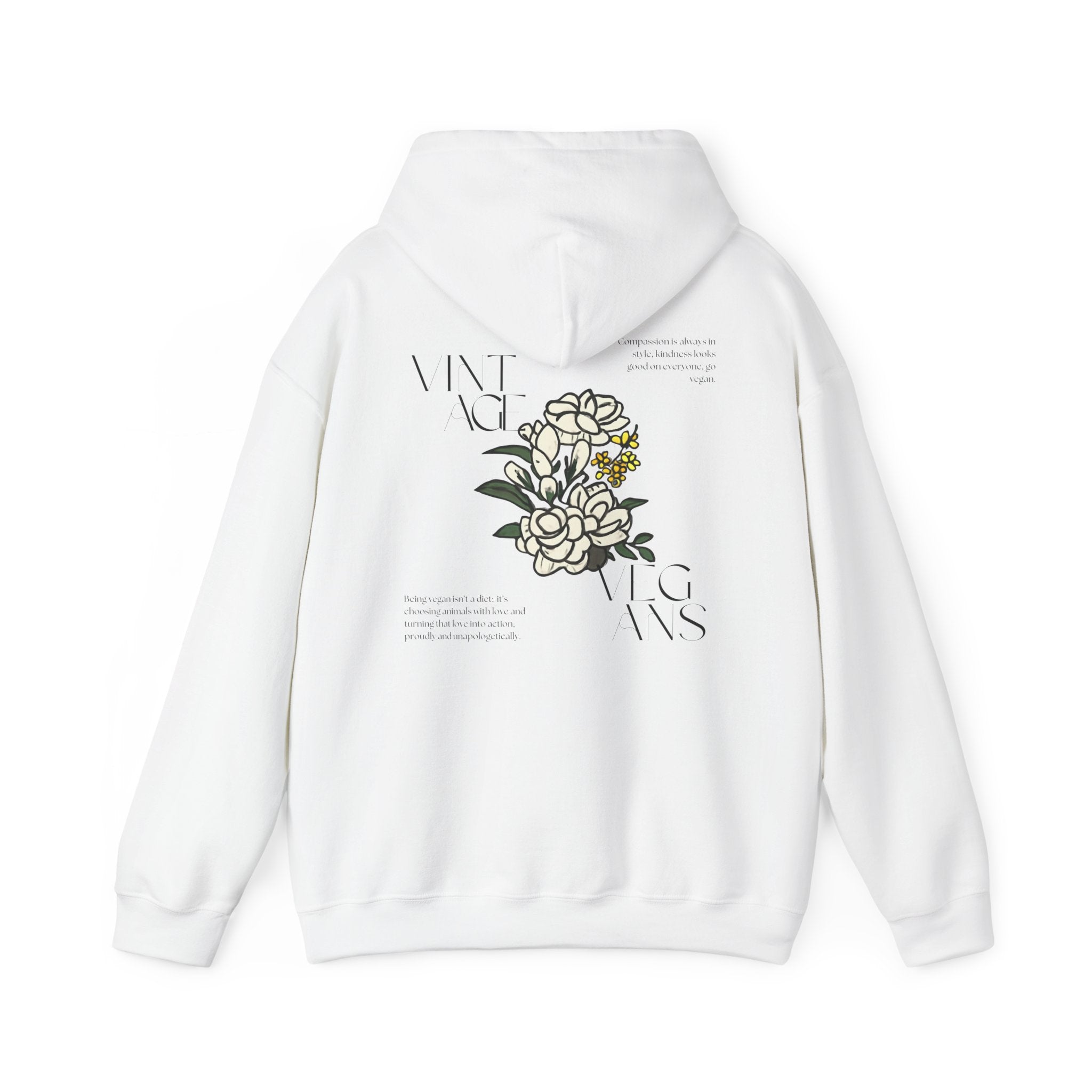 Vintage Vegans Flower - Hoodie